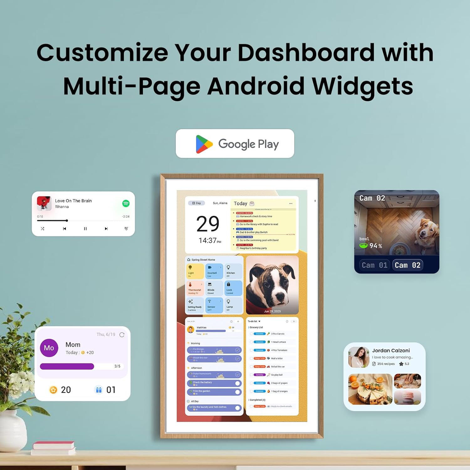 Apolosign 21.5-inch Digital Calendar & Smart Family Wall Planner